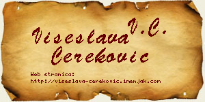 Višeslava Čereković vizit kartica